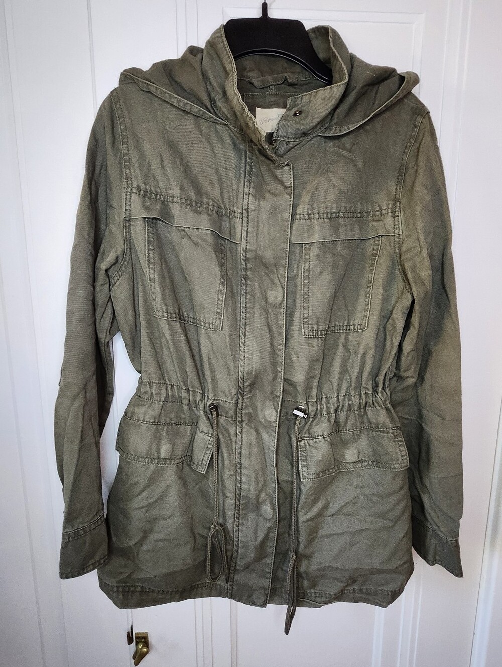 Universal Thread Jacket Womens M Military Army Green Cargo Utility Hooded